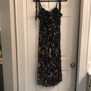 Free people black floral dress in size Small